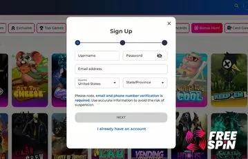 freespin sign up