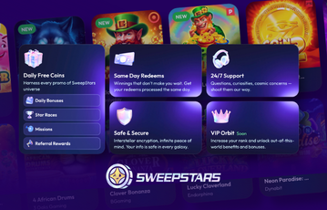 Sweepstars bonuses