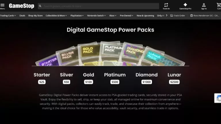 GameStop digital power packs